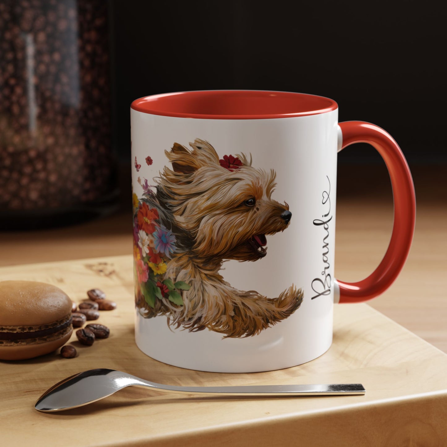 Silky Terrier Personalized Accent Mugs, 11oz