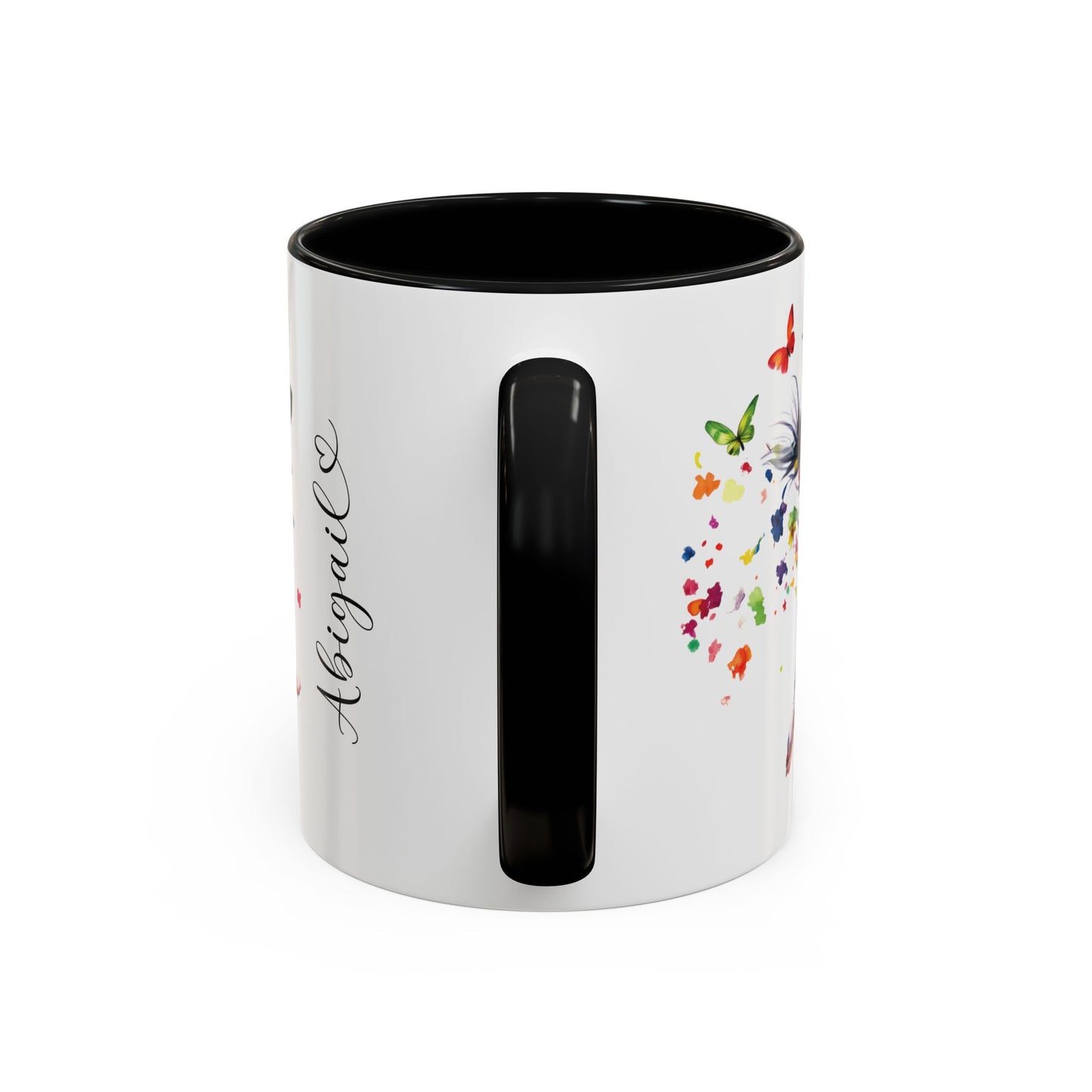 Border Collie Personalized Accent Mugs, 11oz