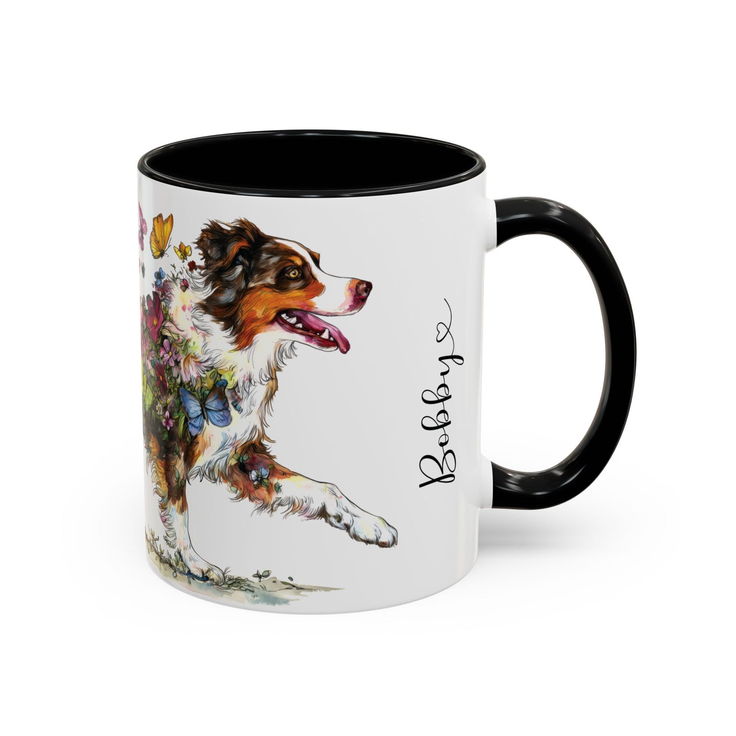 Australian Shepherd (Docked) #2 Personalized Accent Mugs, 11oz