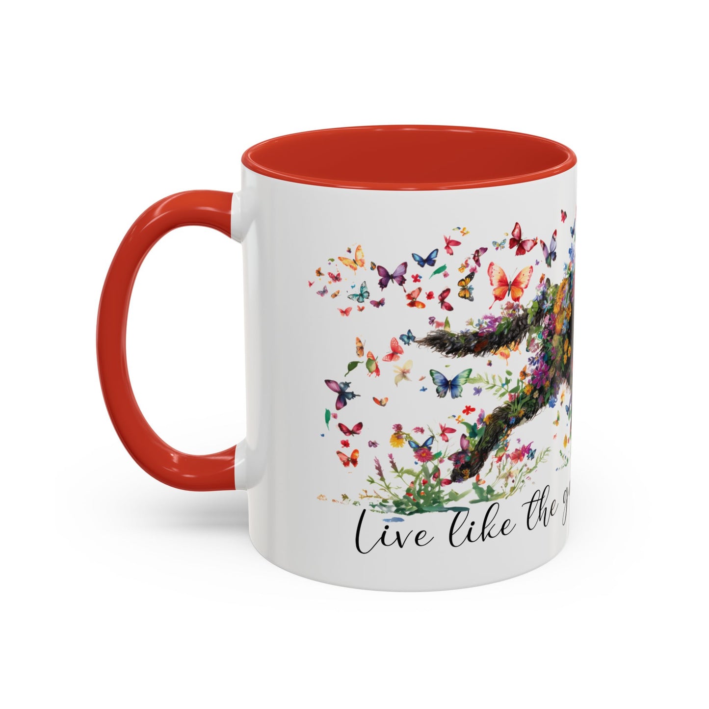 Curly Coated Retriever #2 “Live like the gate was left open" Accent Mugs, 11oz