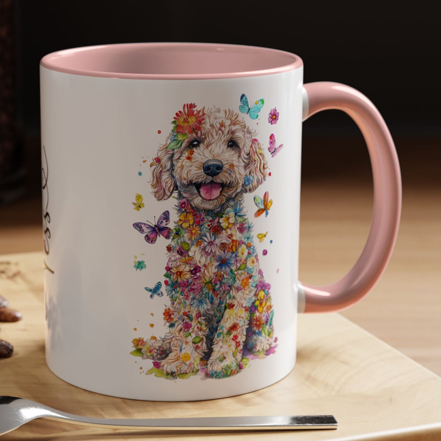 Golden Doodle / Groodle Personalized Colorful Accent Mugs, 11oz