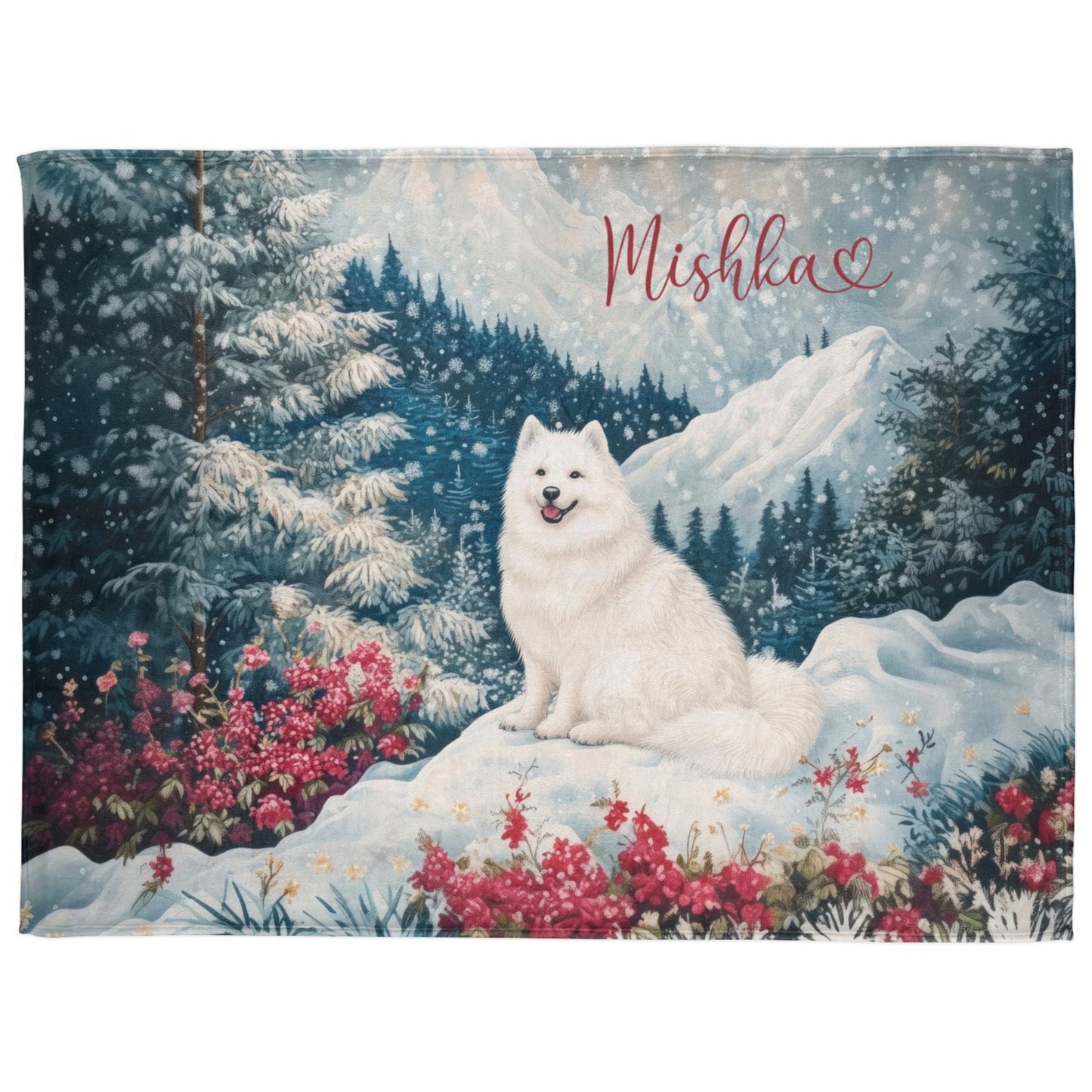 Samoyed Snow #1 Personalised Blanket