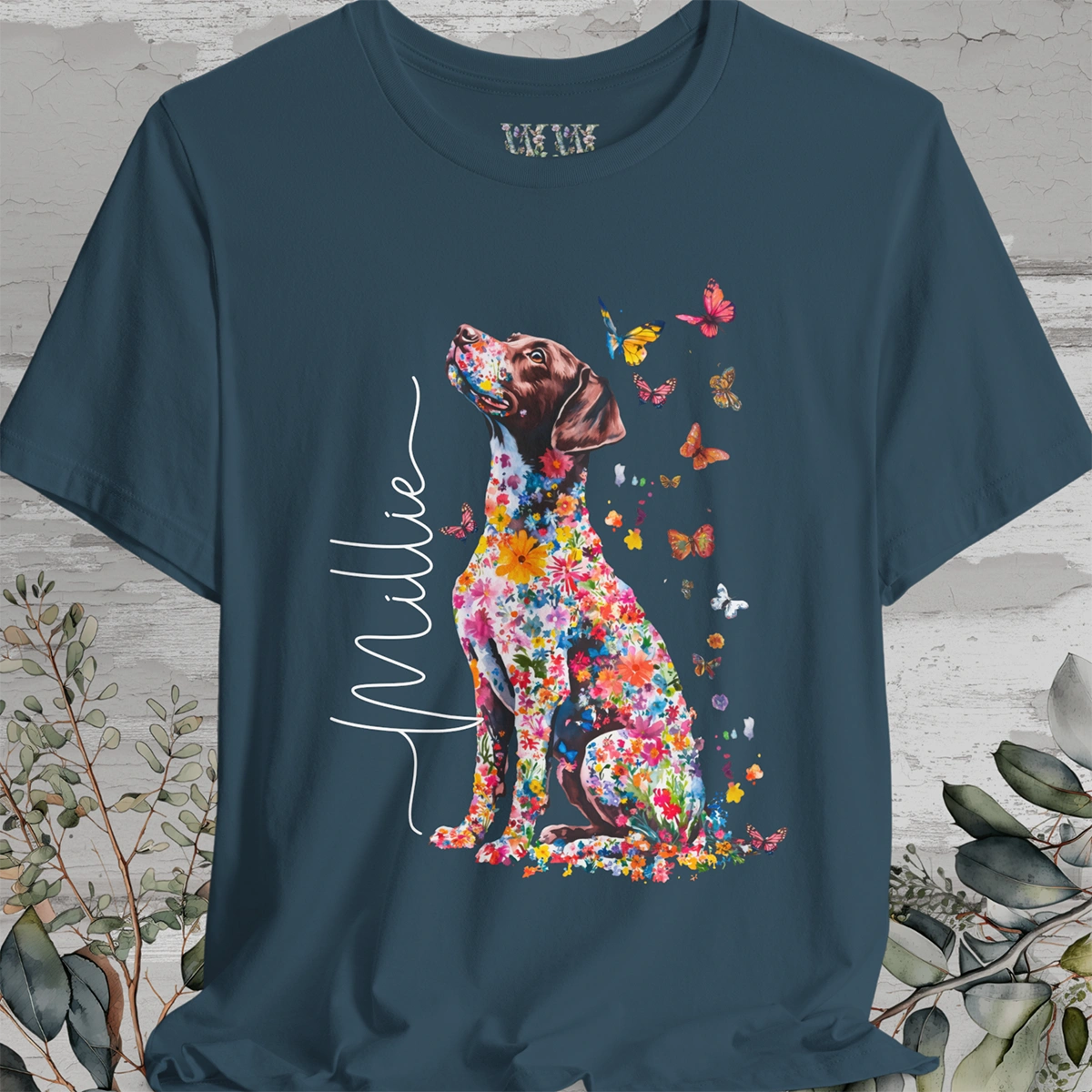 American Brittany #4 Floral Personalized T shirt