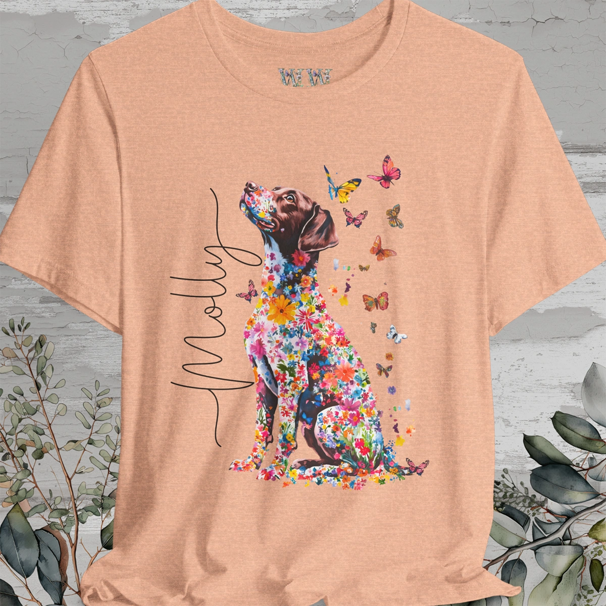 American Brittany #4 Floral Personalized T shirt