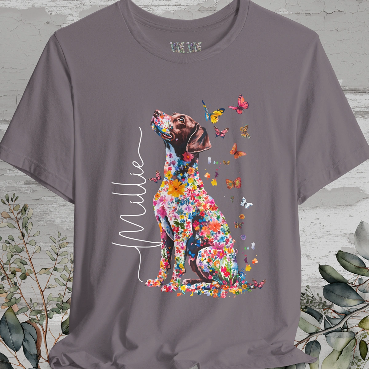American Brittany #4 Floral Personalized T shirt