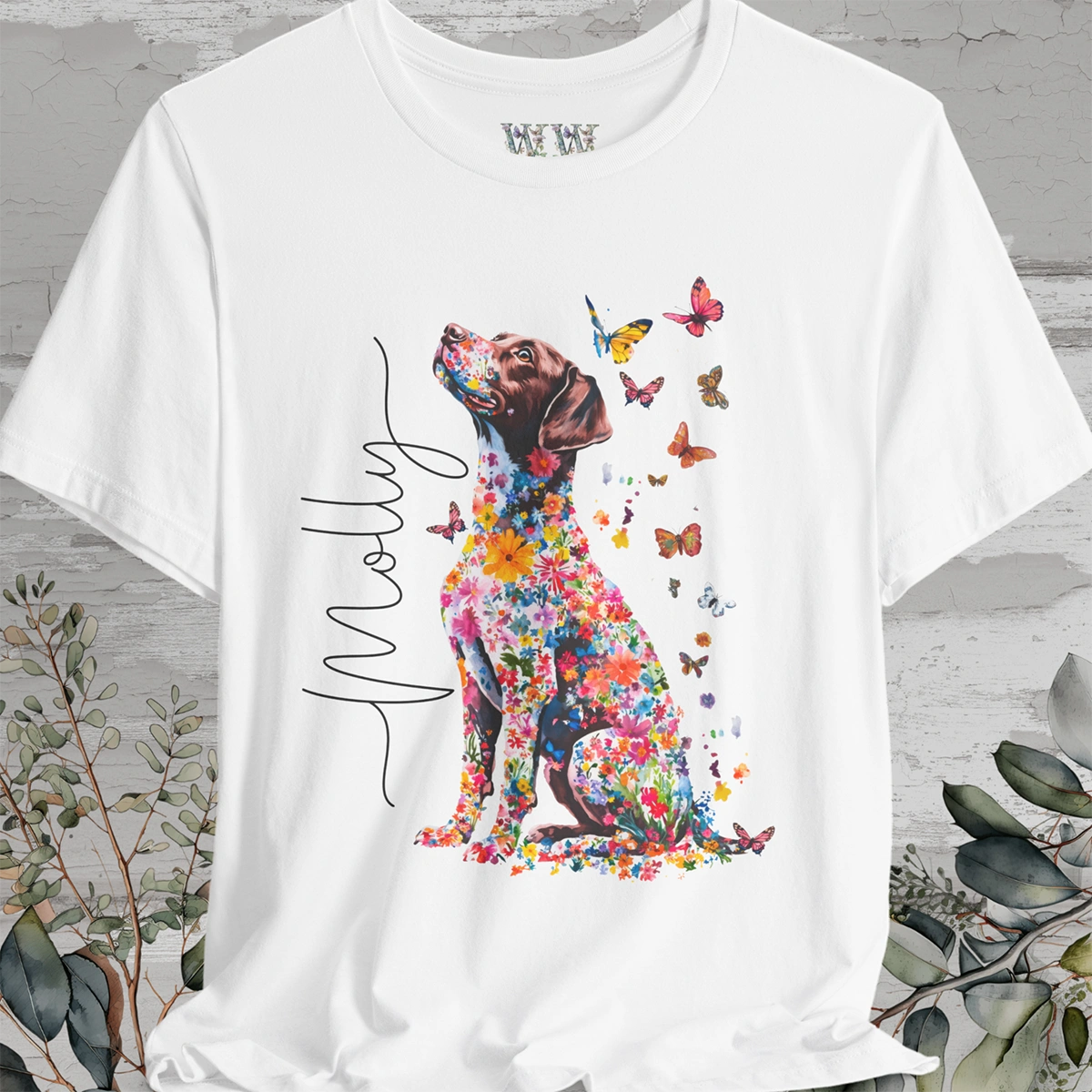 American Brittany #4 Floral Personalized T shirt