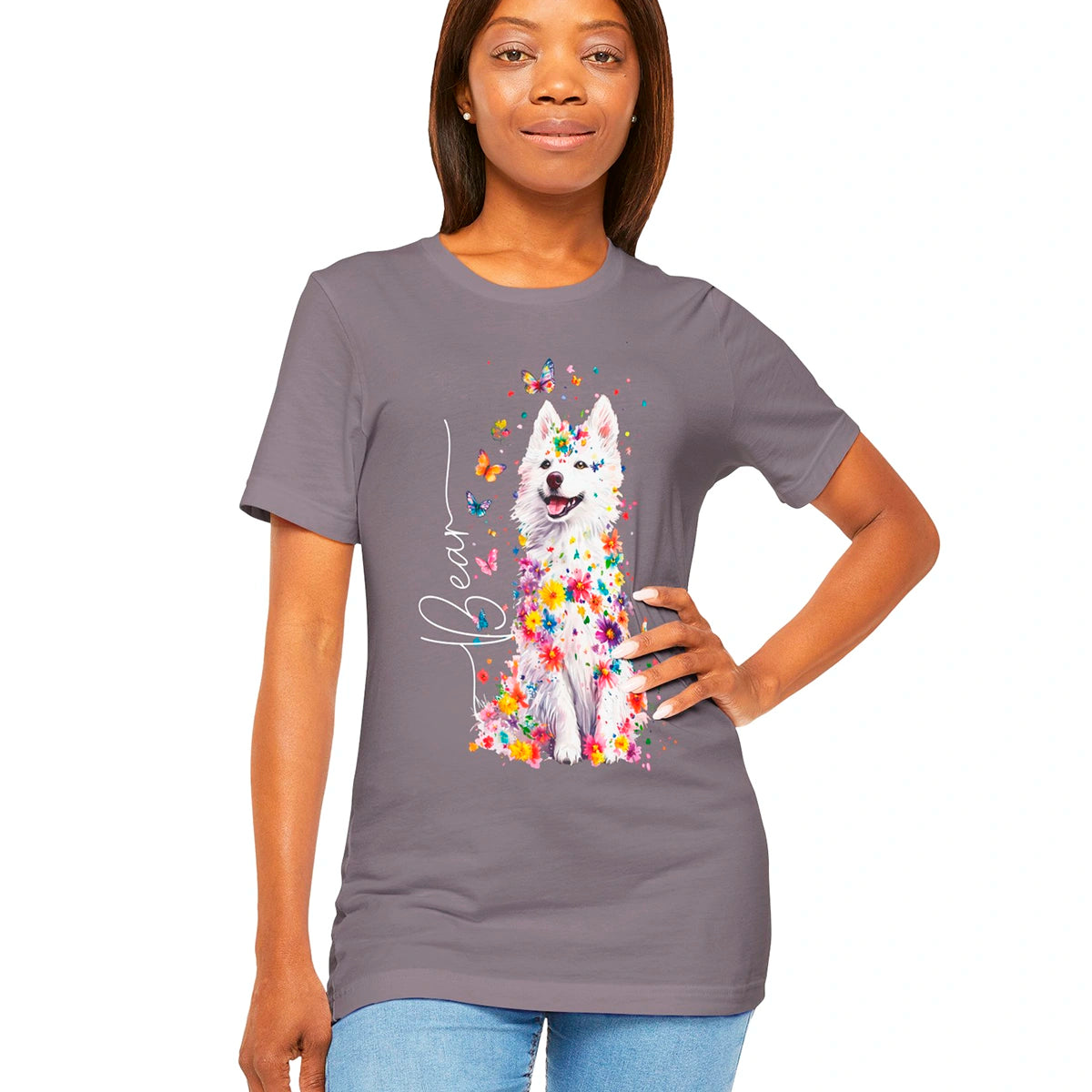 American Eskimo #1 Floral Personalized T shirt