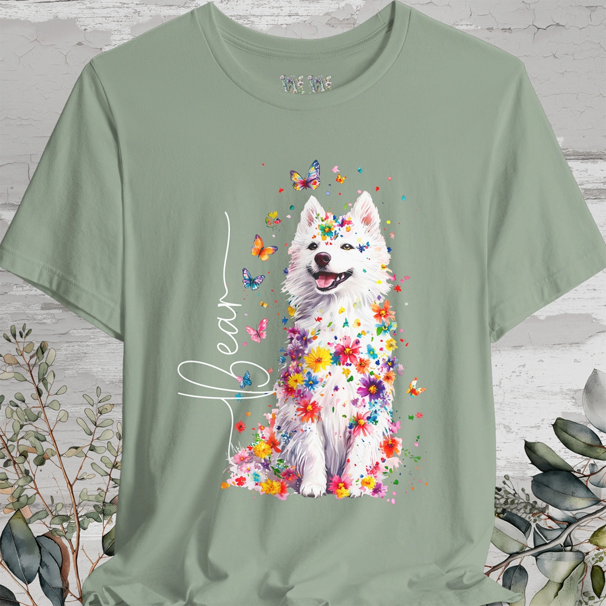 American Eskimo #1 Floral Personalized T shirt