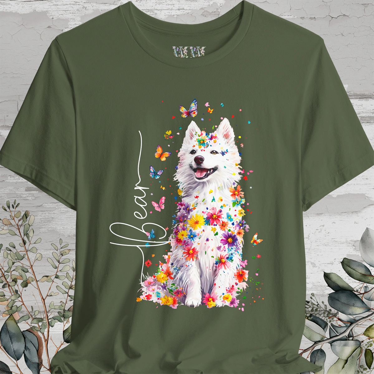 American Eskimo #1 Floral Personalized T shirt