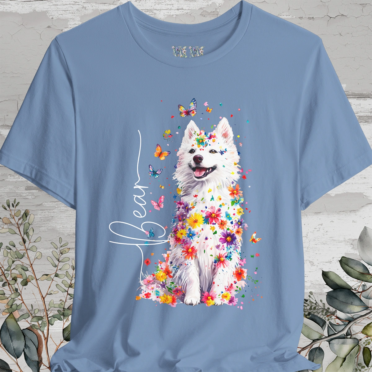 American Eskimo #1 Floral Personalized T shirt