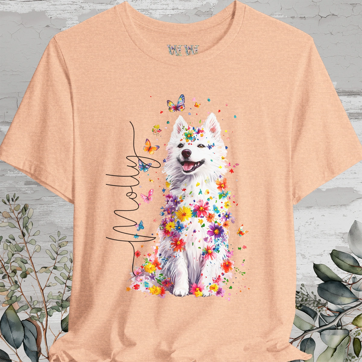 American Eskimo #1 Floral Personalized T shirt