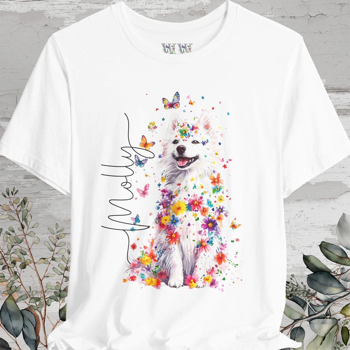 American Eskimo #1 Floral Personalized T shirt