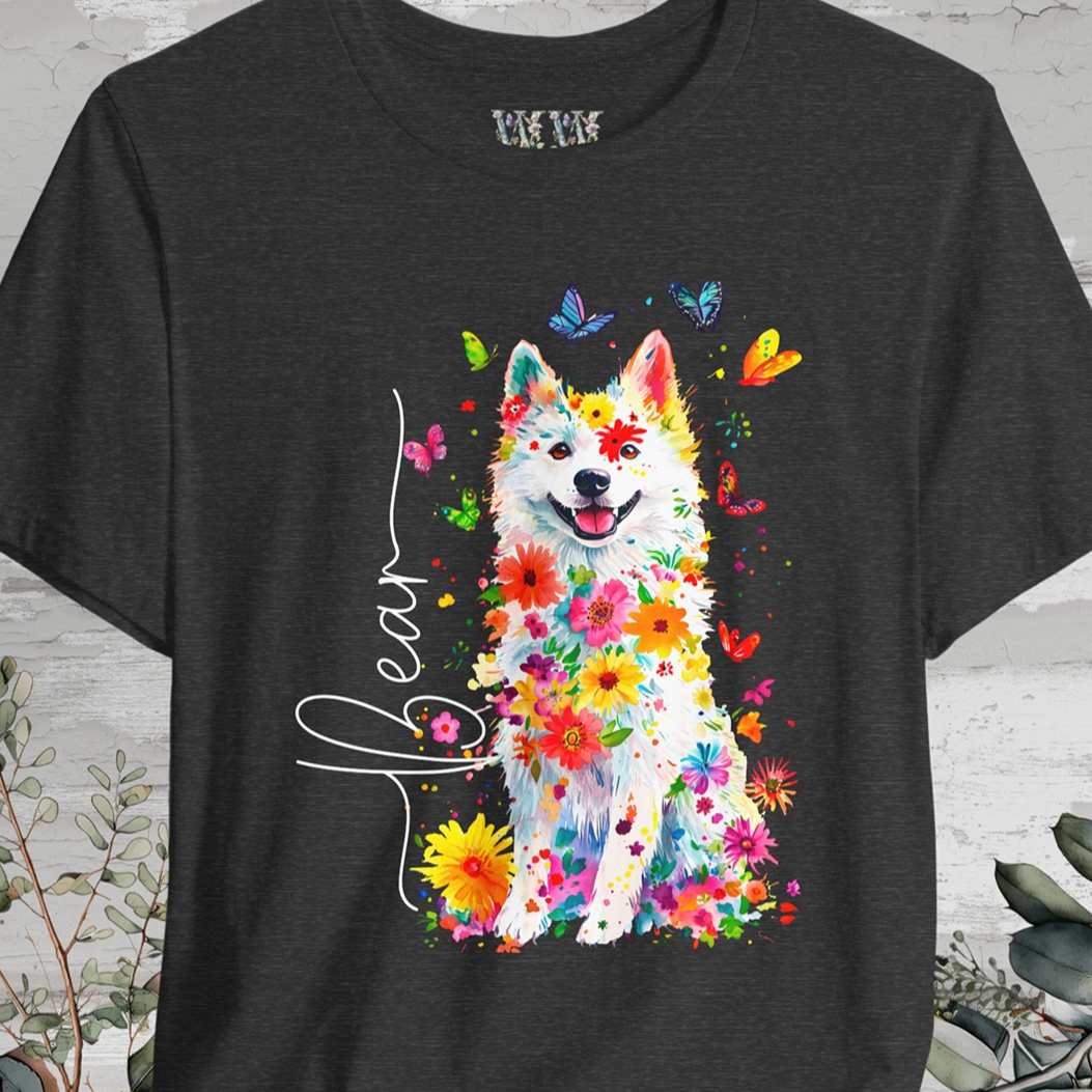 American Eskimo #2 Floral Personalized T shirt