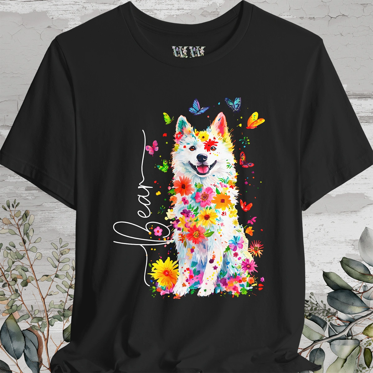 American Eskimo #2 Floral Personalized T shirt