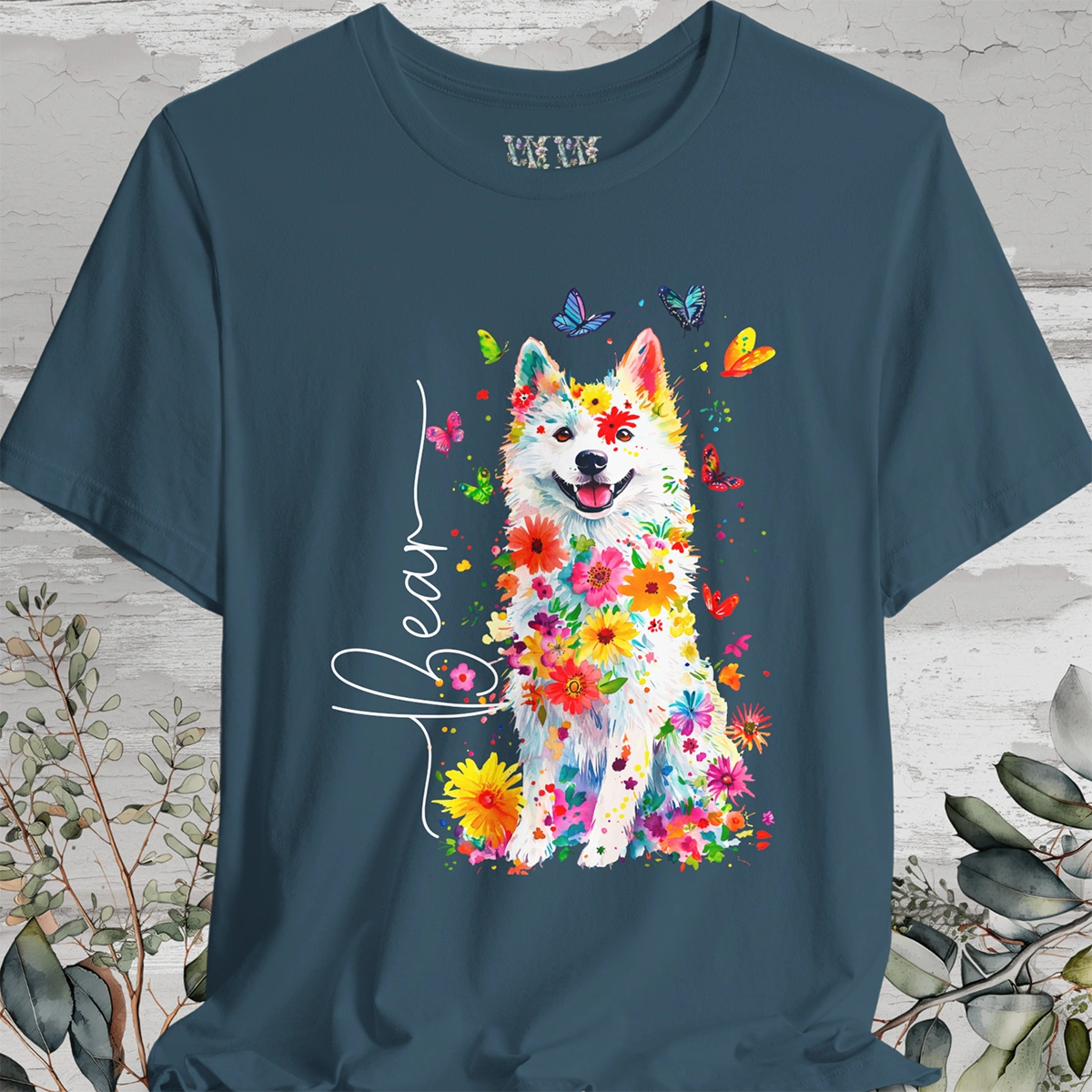 American Eskimo #2 Floral Personalized T shirt