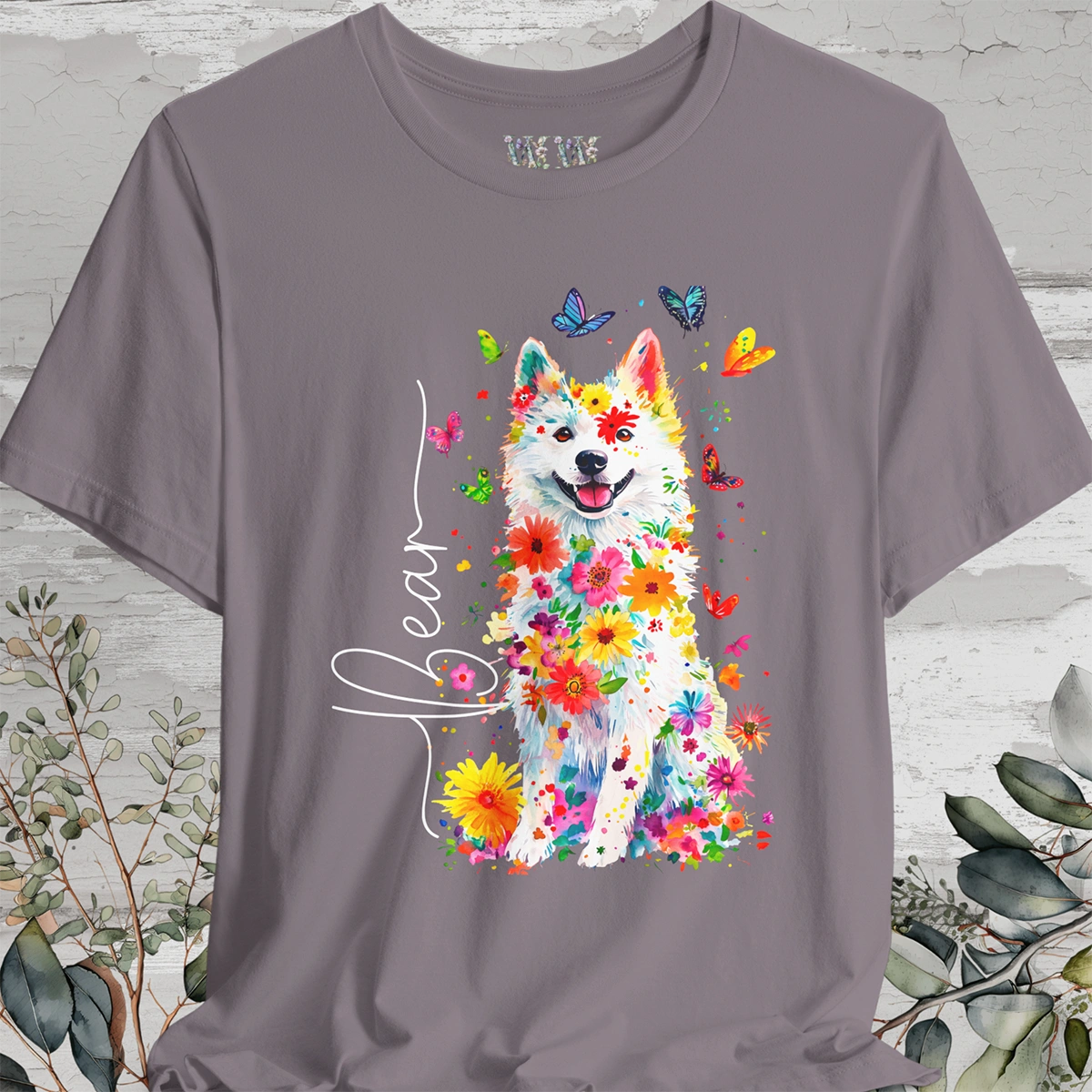 American Eskimo #2 Floral Personalized T shirt