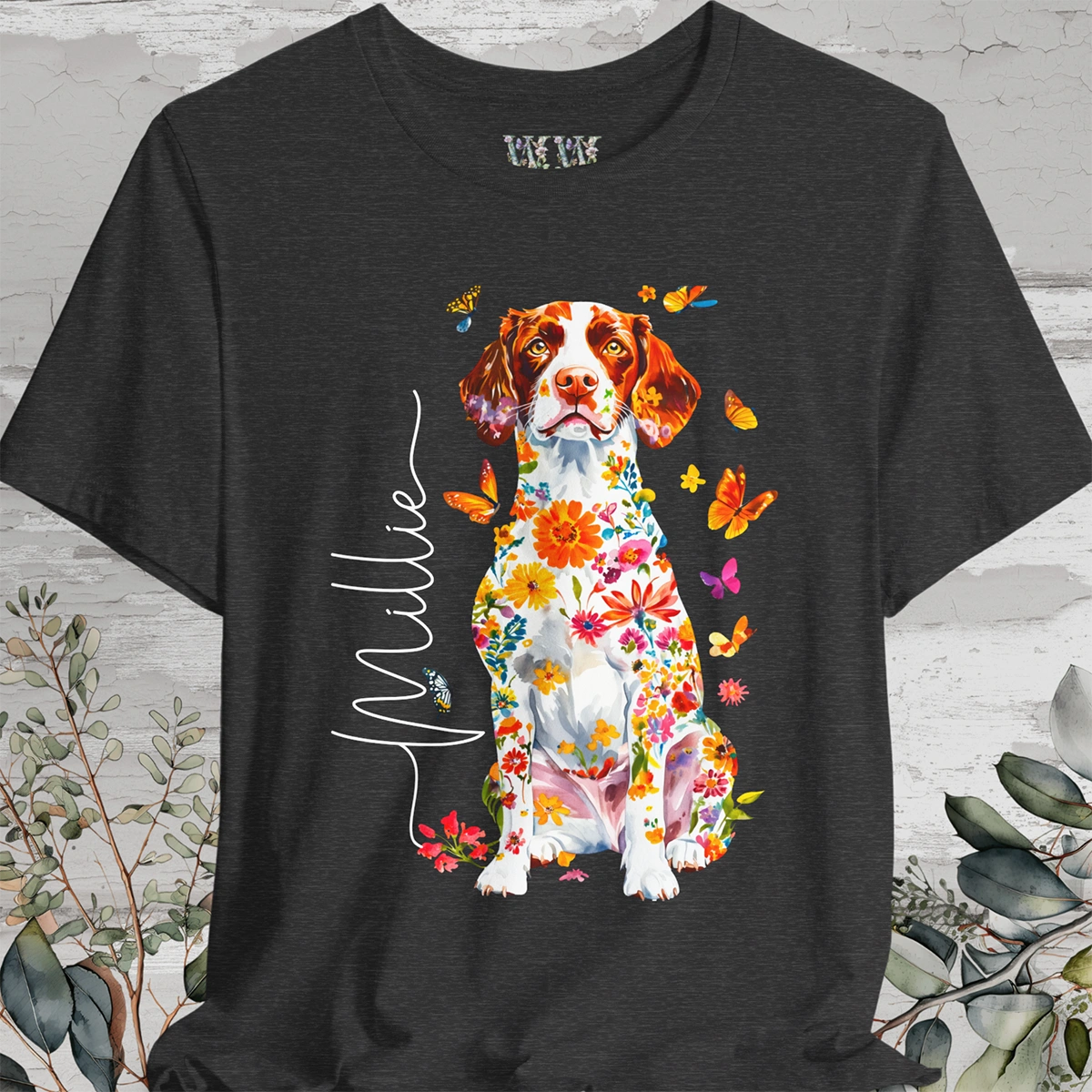American Brittany #1 Floral Personalized T shirt