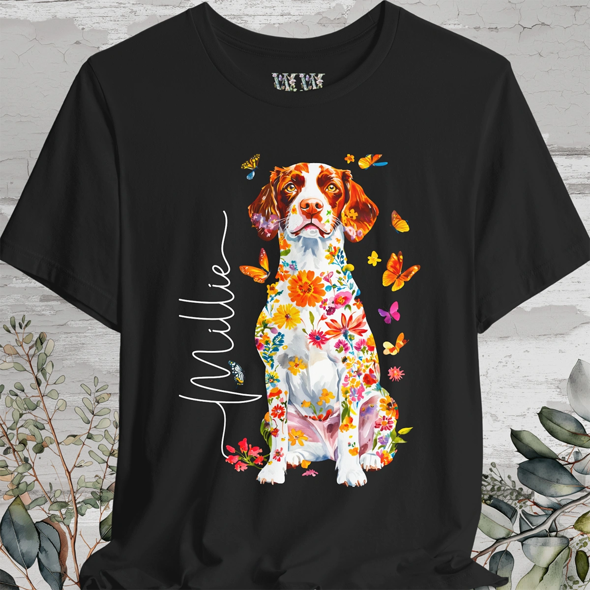 American Brittany #1 Floral Personalized T shirt