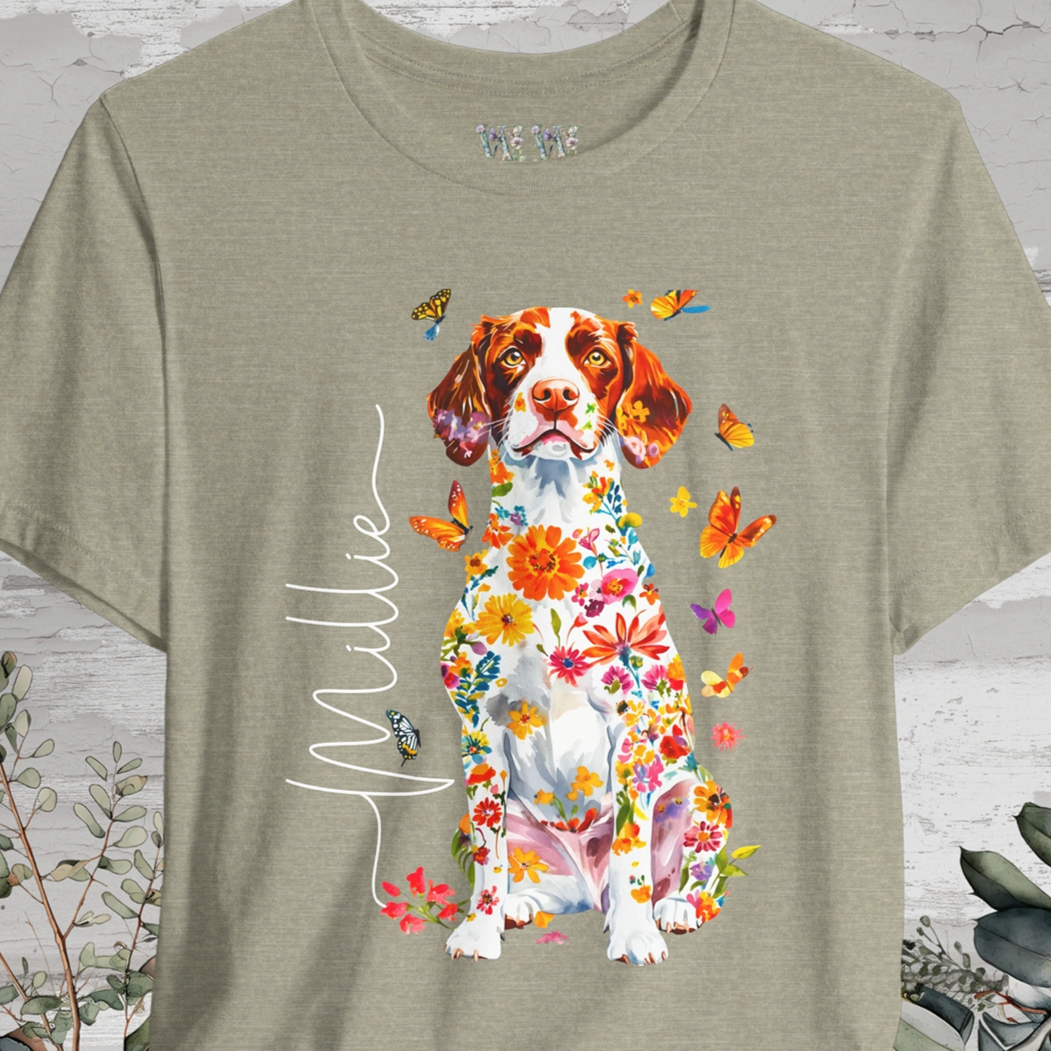 American Brittany #1 Floral Personalized T shirt