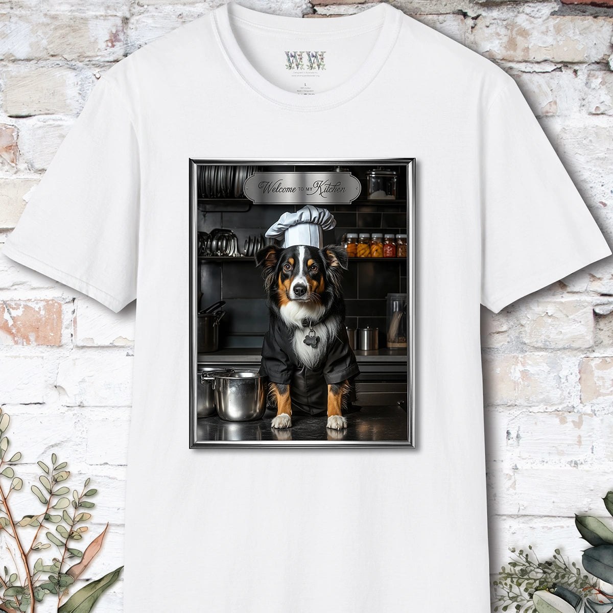 Australian Shepherd Chef Unisex T shirt