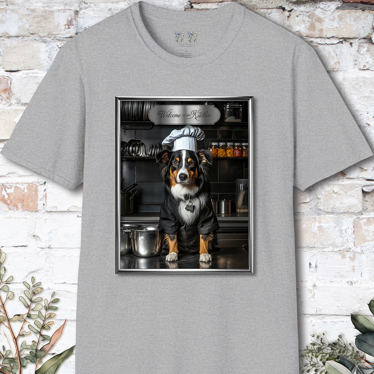 Australian Shepherd Chef Unisex T shirt