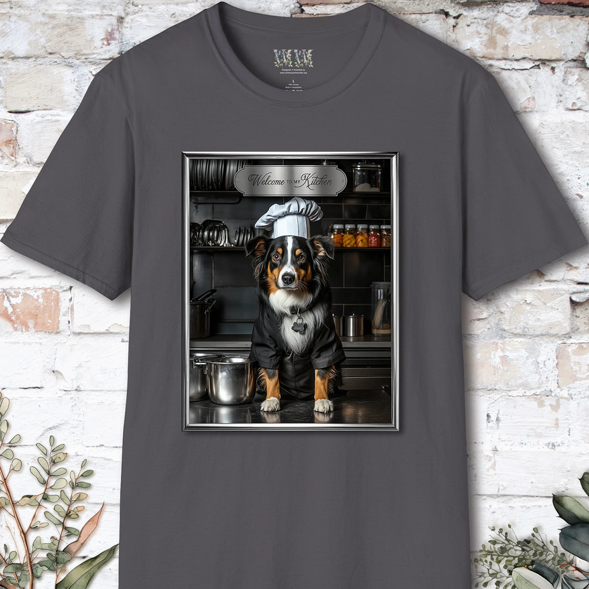 Australian Shepherd Chef Unisex T shirt