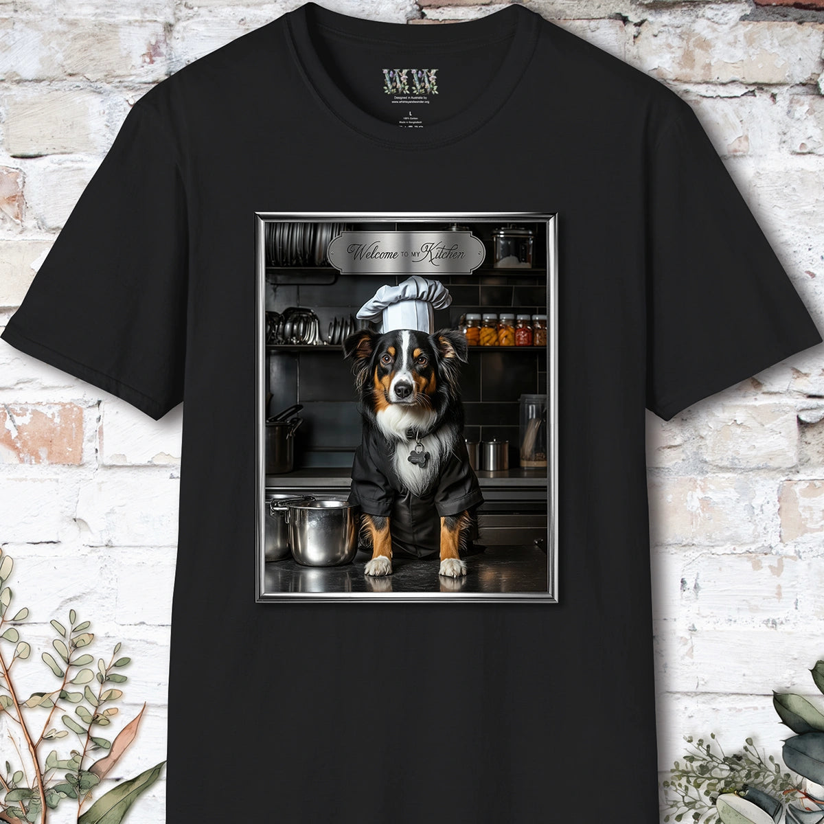 Australian Shepherd Chef Unisex T shirt