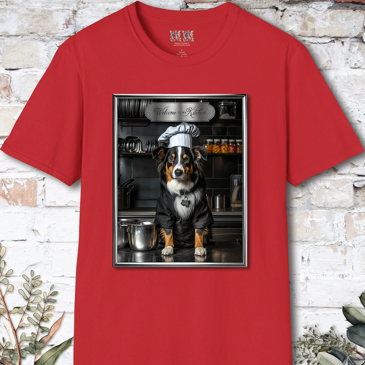 Australian Shepherd Chef Unisex T shirt