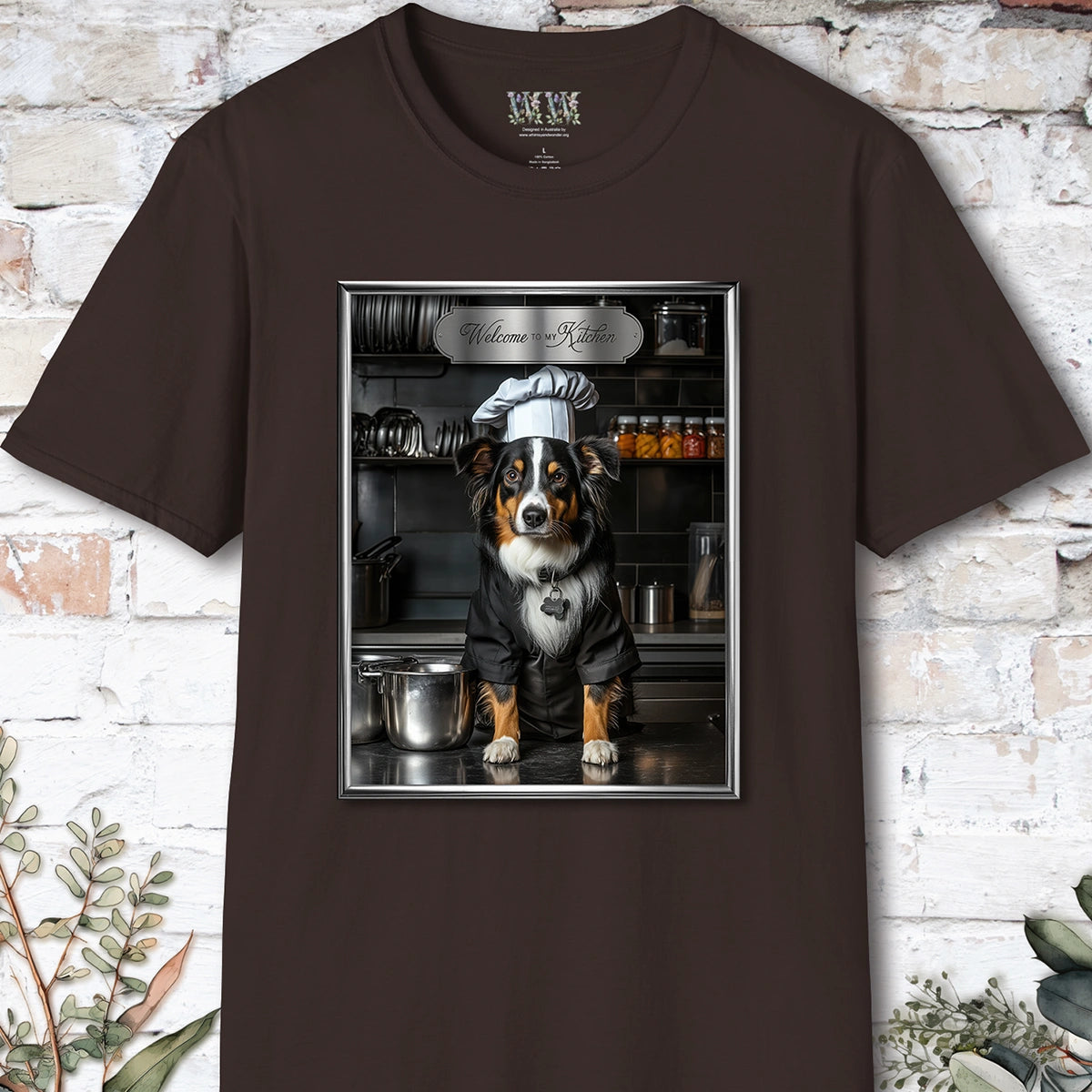 Australian Shepherd Chef Unisex T shirt