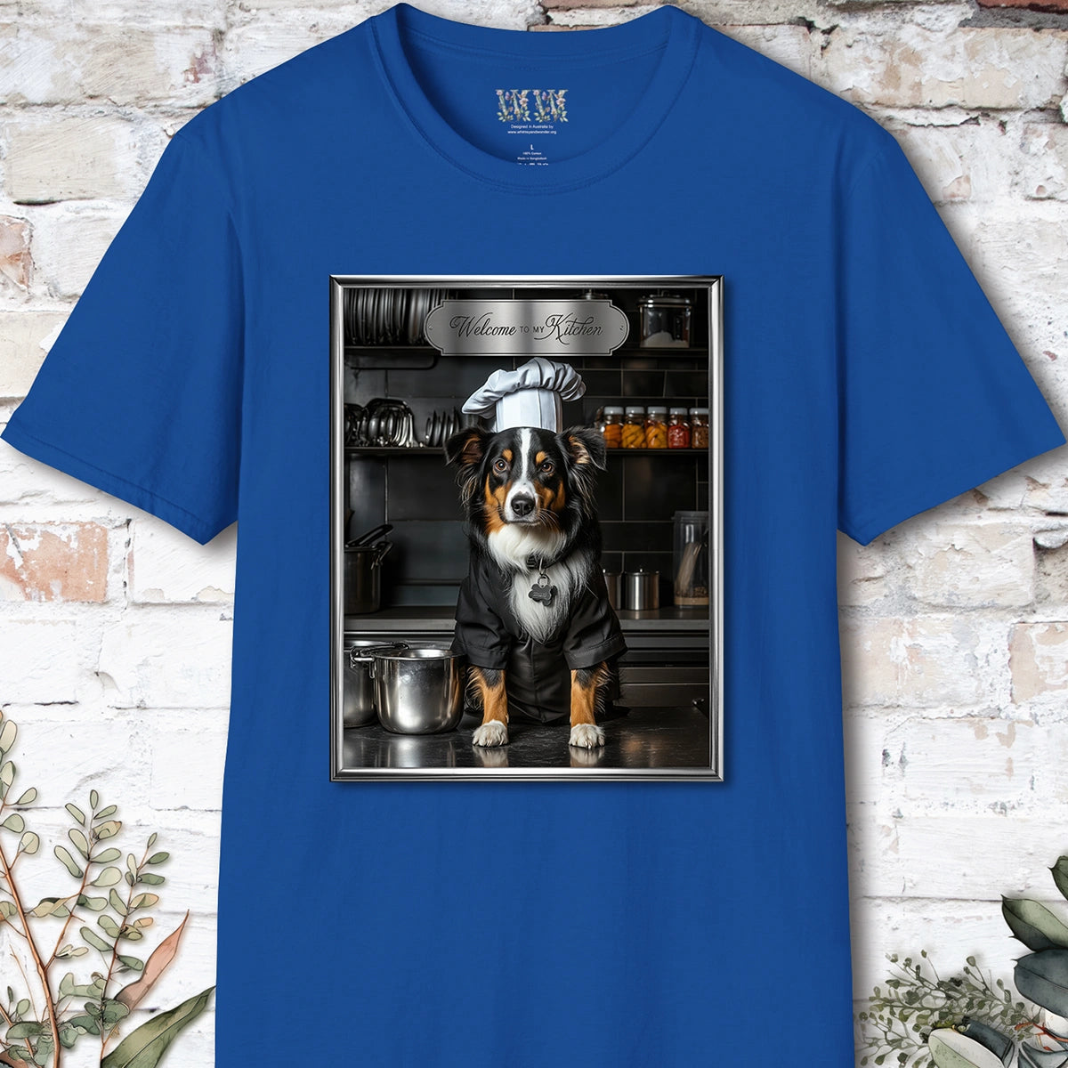 Australian Shepherd Chef Unisex T shirt
