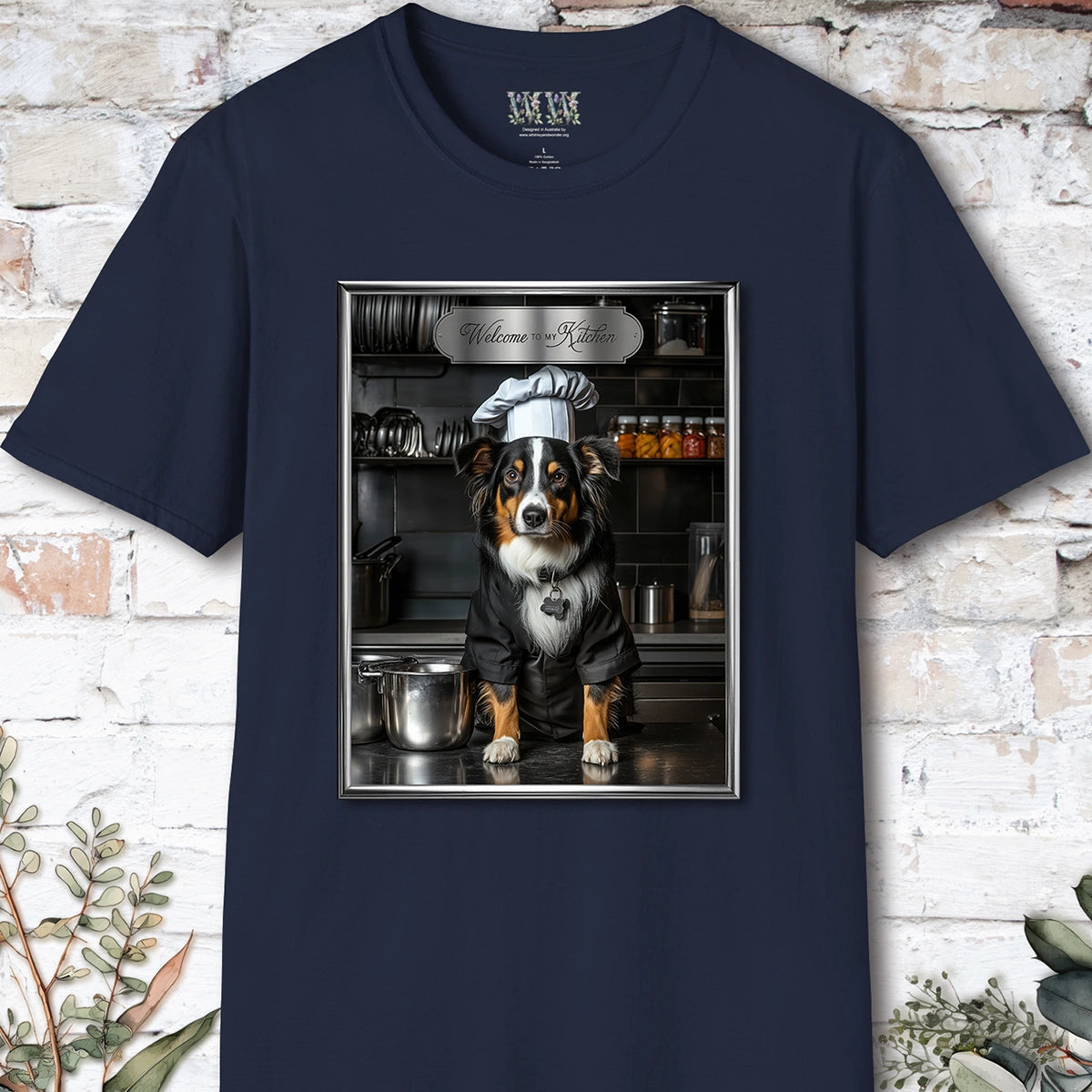 Australian Shepherd Chef Unisex T shirt
