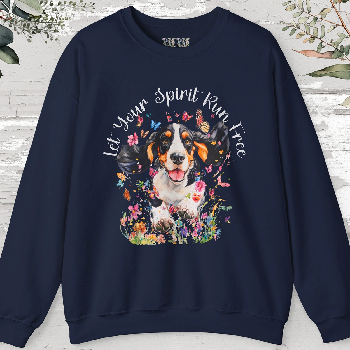 Basset Hound - "Let your spirit free" Unisex Crewneck Sweatshirt