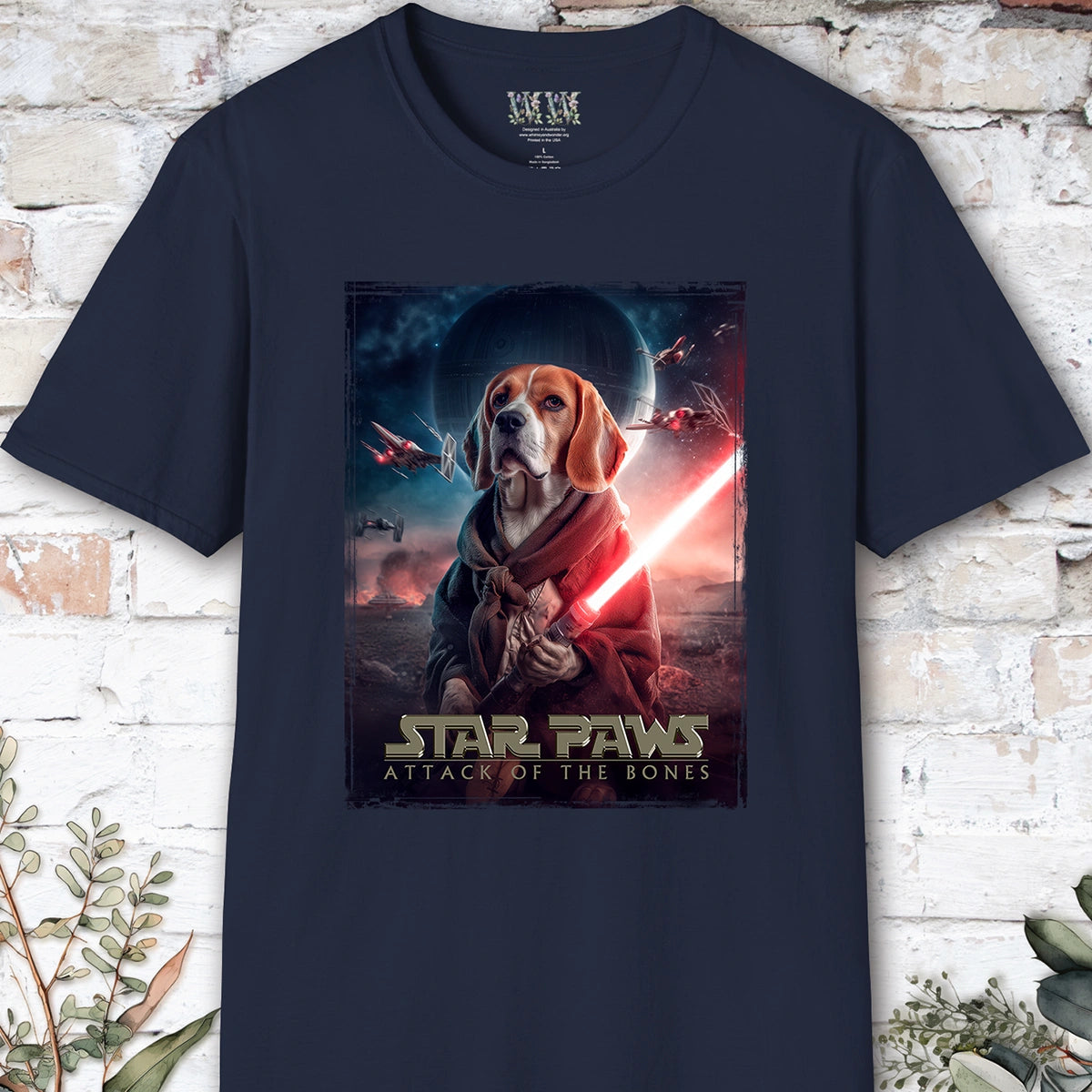 Beagle Star Paws Unisex T shirt