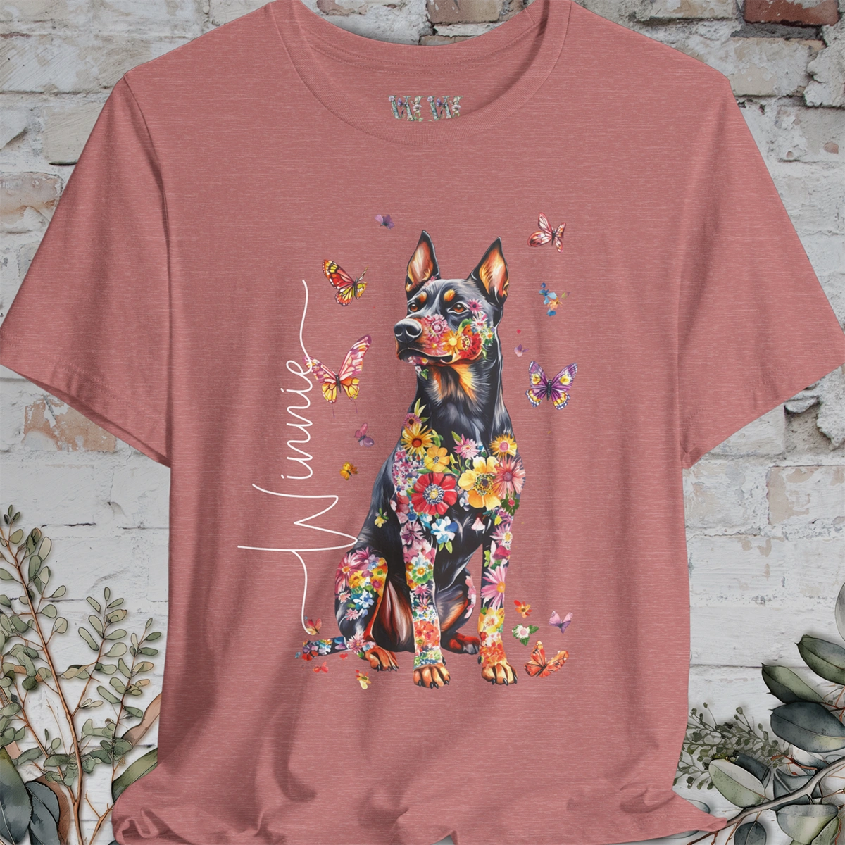 Beauceron Floral Personalized T shirt