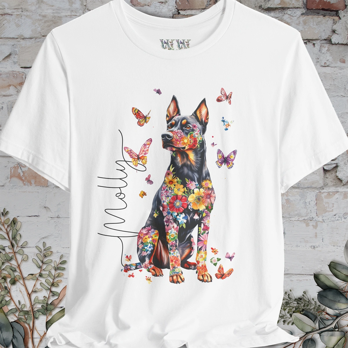 Beauceron Floral Personalized T shirt