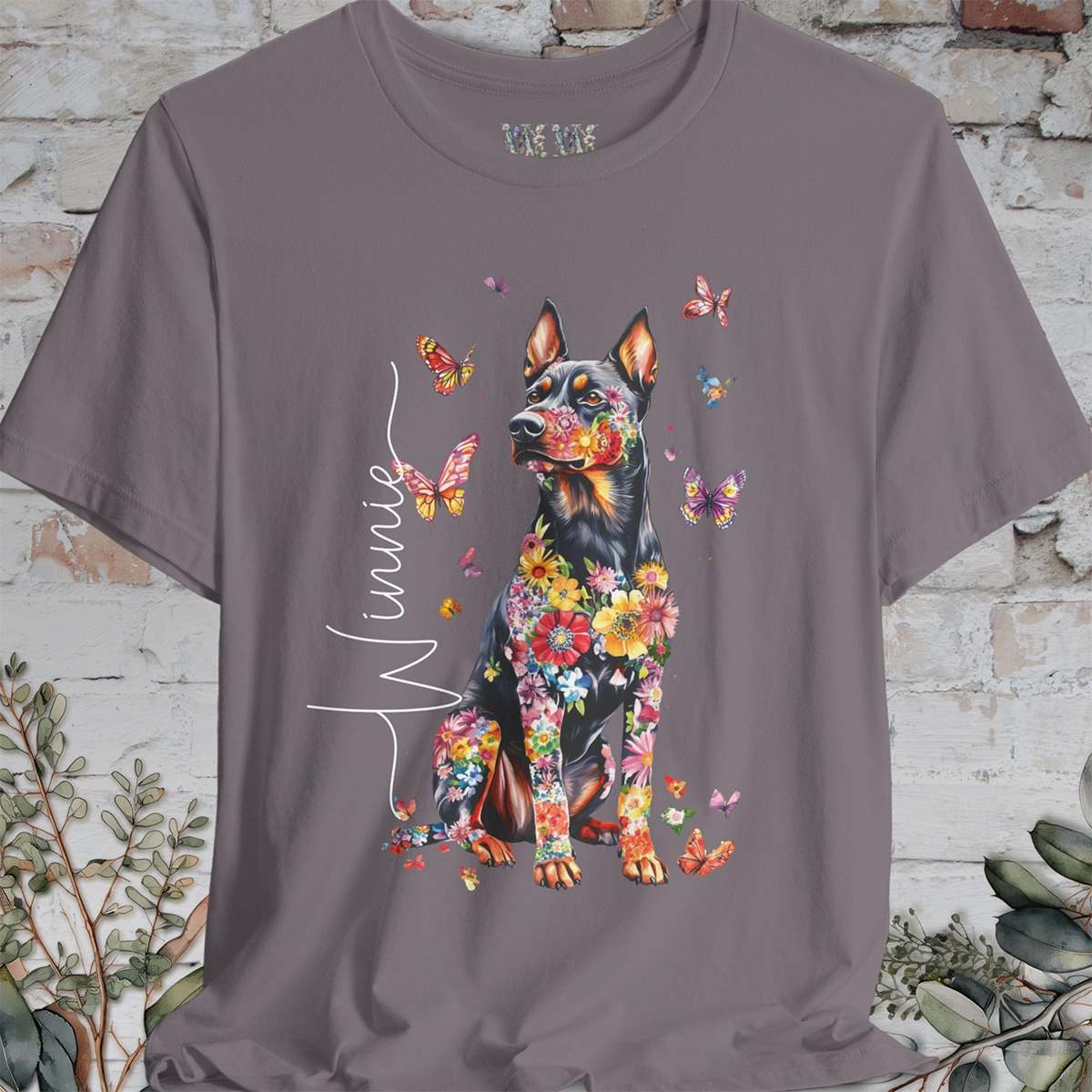 Beauceron Floral Personalized T shirt