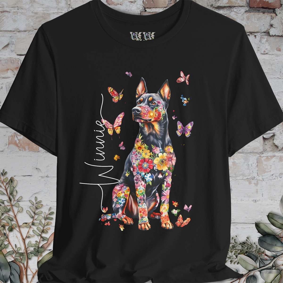 Beauceron Floral Personalized T shirt