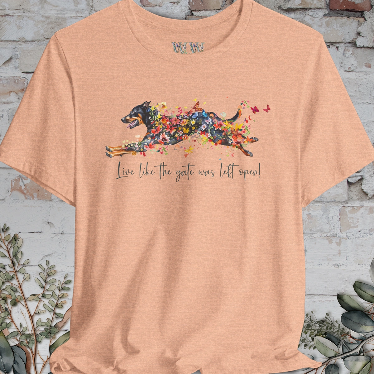 Beauceron "Live like the gate was left open" Unisex T shirt