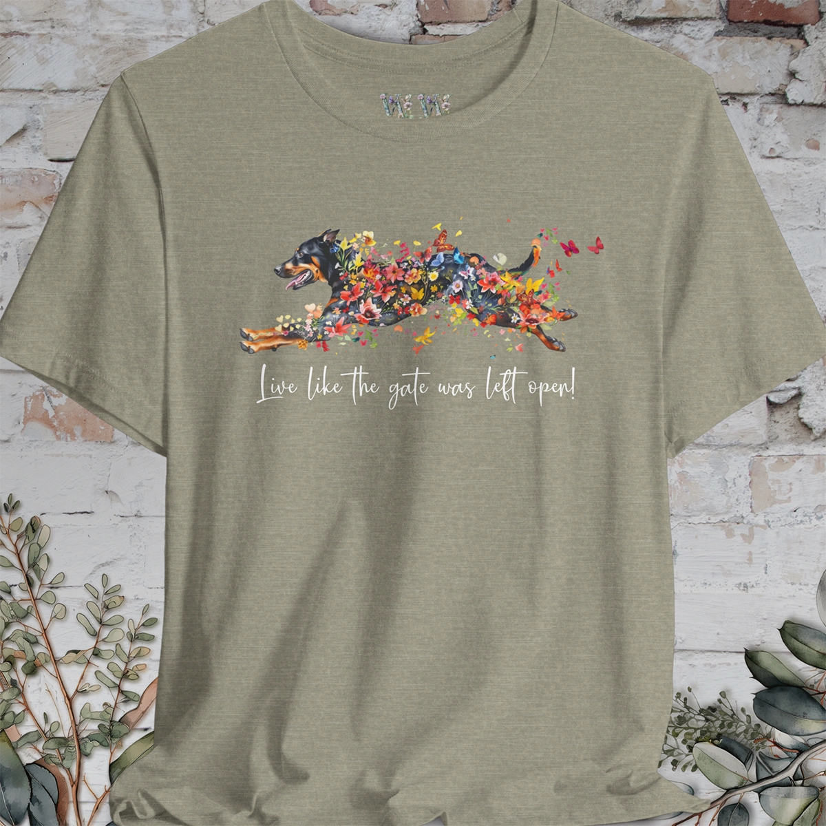 Beauceron "Live like the gate was left open" Unisex T shirt