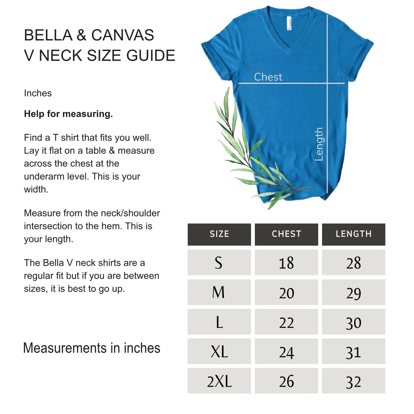 V NECK TEE - ANY OF OUR DESIGNS
