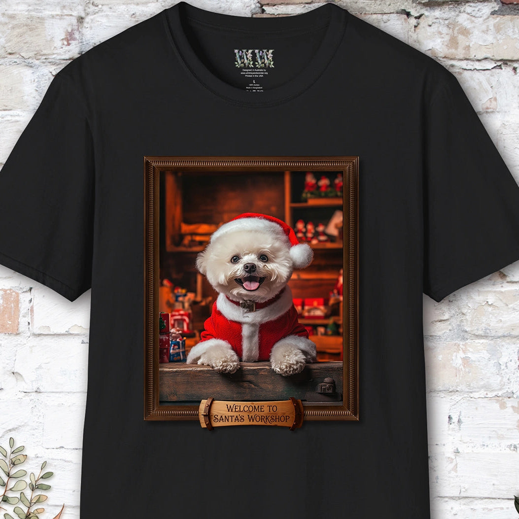 Bichon Frise Santa's Workshop Unisex T shirt