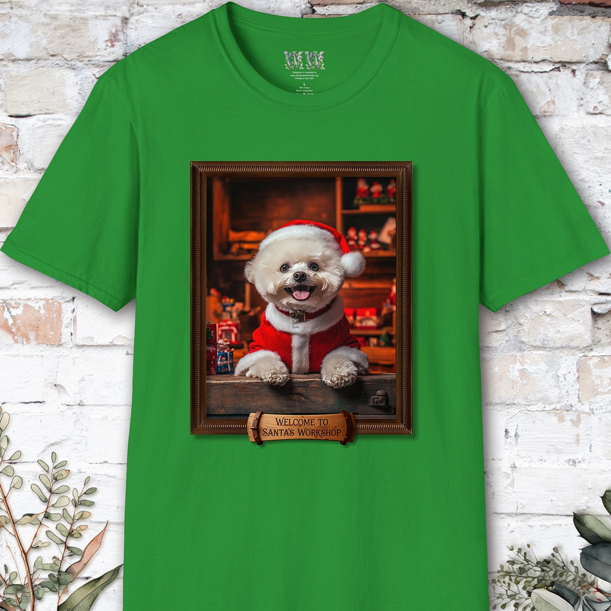 Bichon Frise Santa's Workshop Unisex T shirt