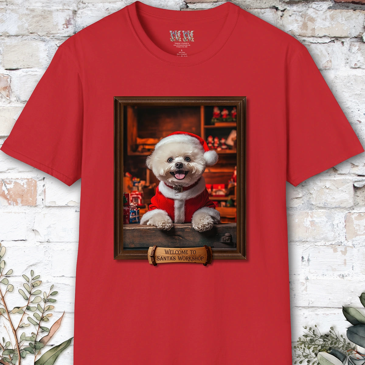 Bichon Frise Santa's Workshop Unisex T shirt