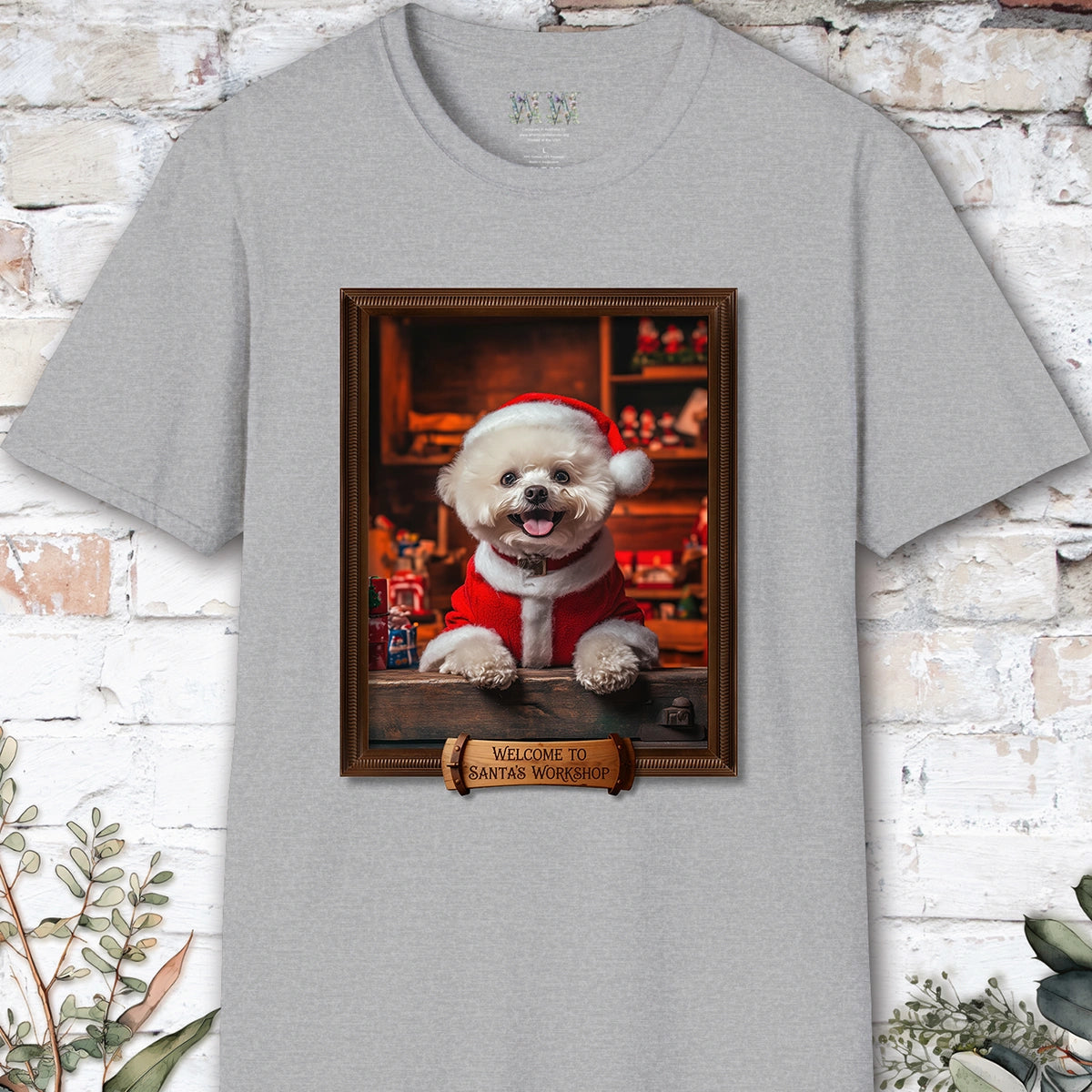 Bichon Frise Santa's Workshop Unisex T shirt