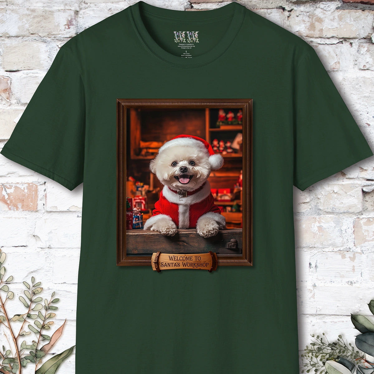 Bichon Frise Santa's Workshop Unisex T shirt