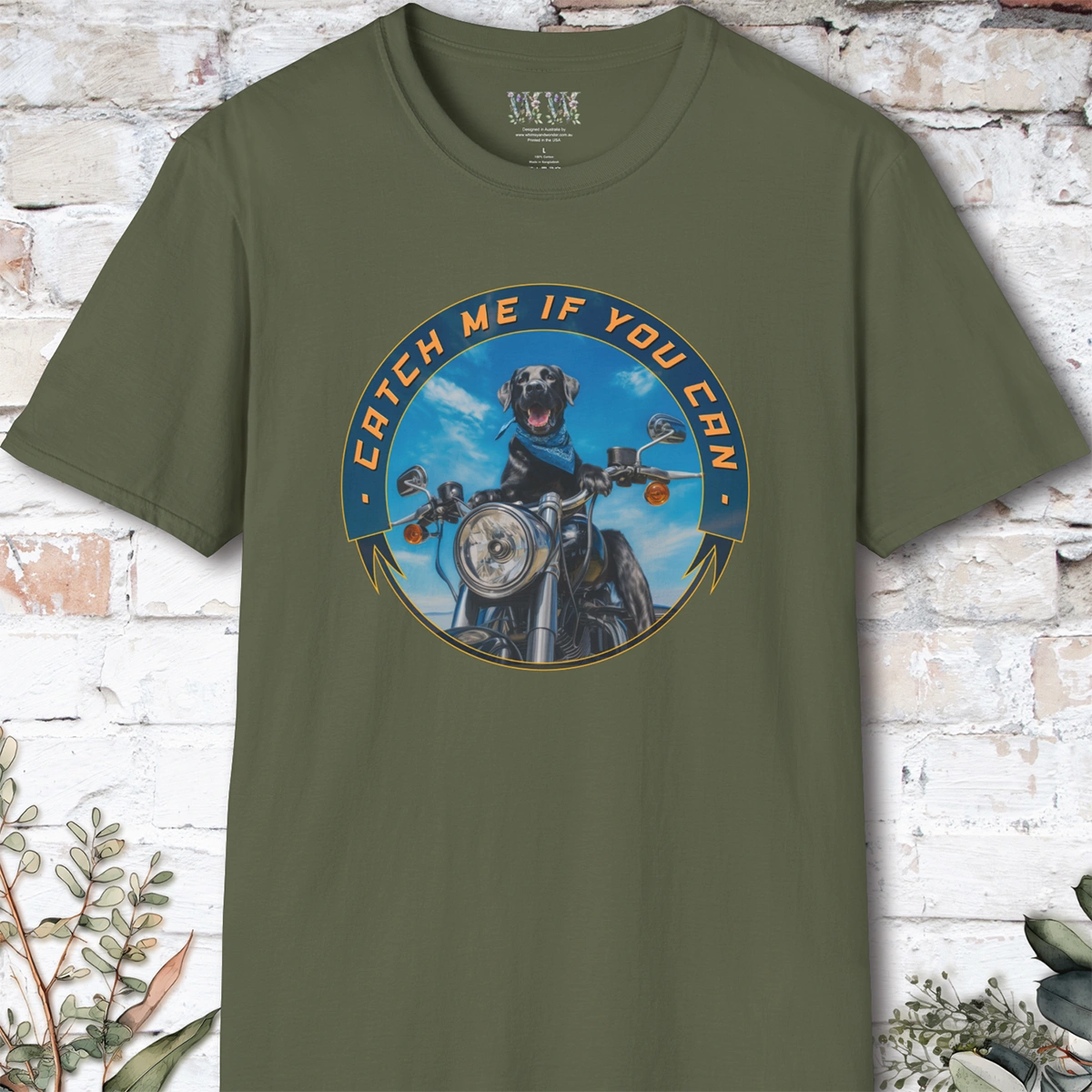 Black Labrador "Catch me if you can" T-shirt