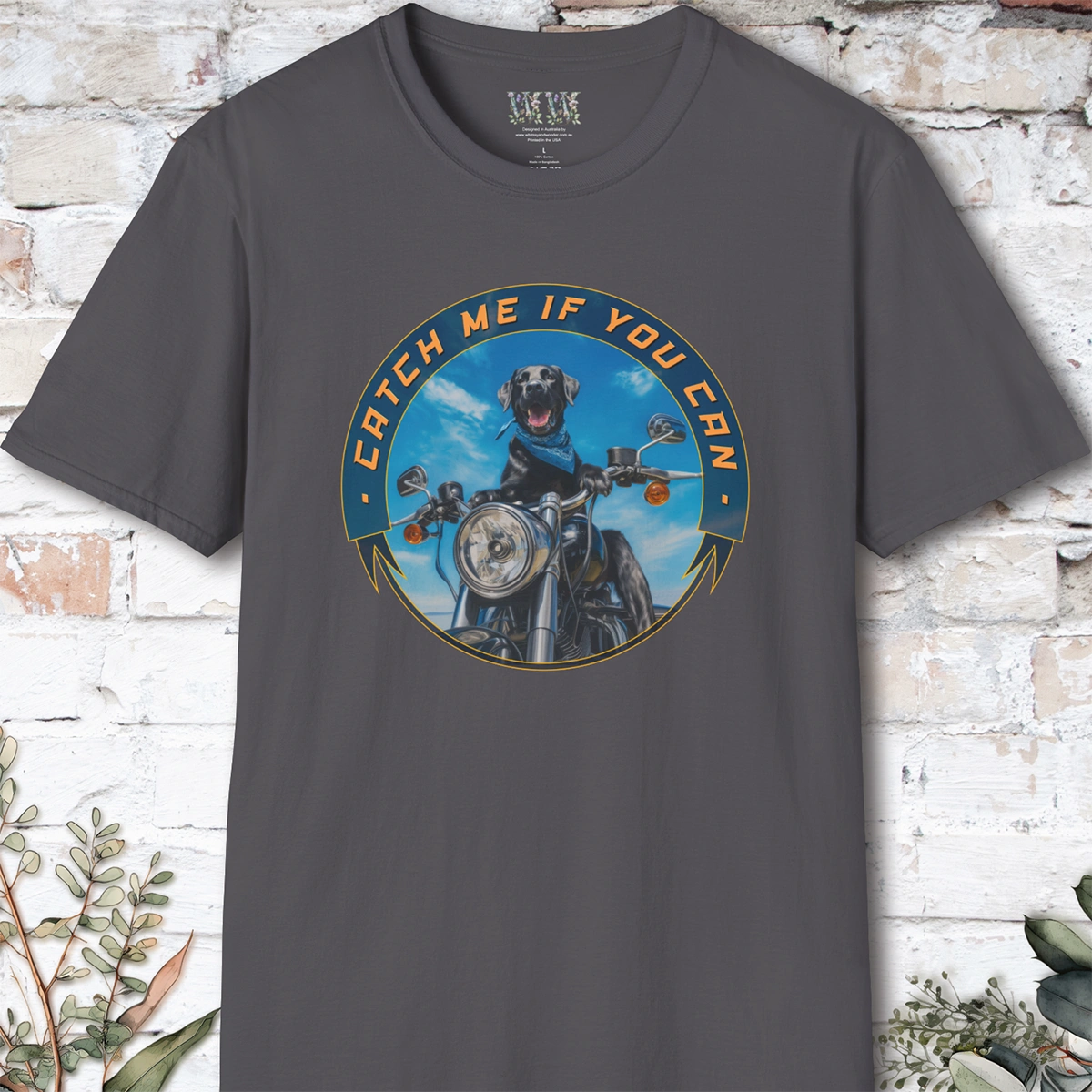Black Labrador "Catch me if you can" T-shirt