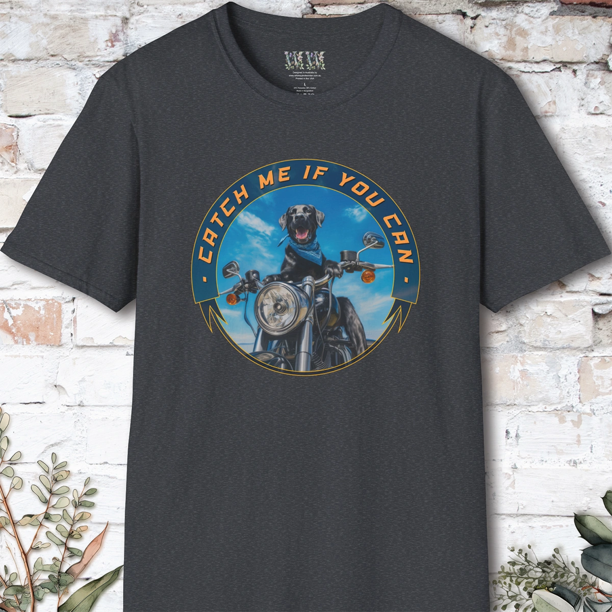 Black Labrador "Catch me if you can" T-shirt