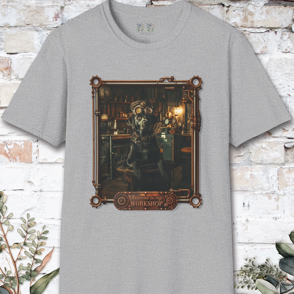 Steampunk Black Labrador Unisex T shirt