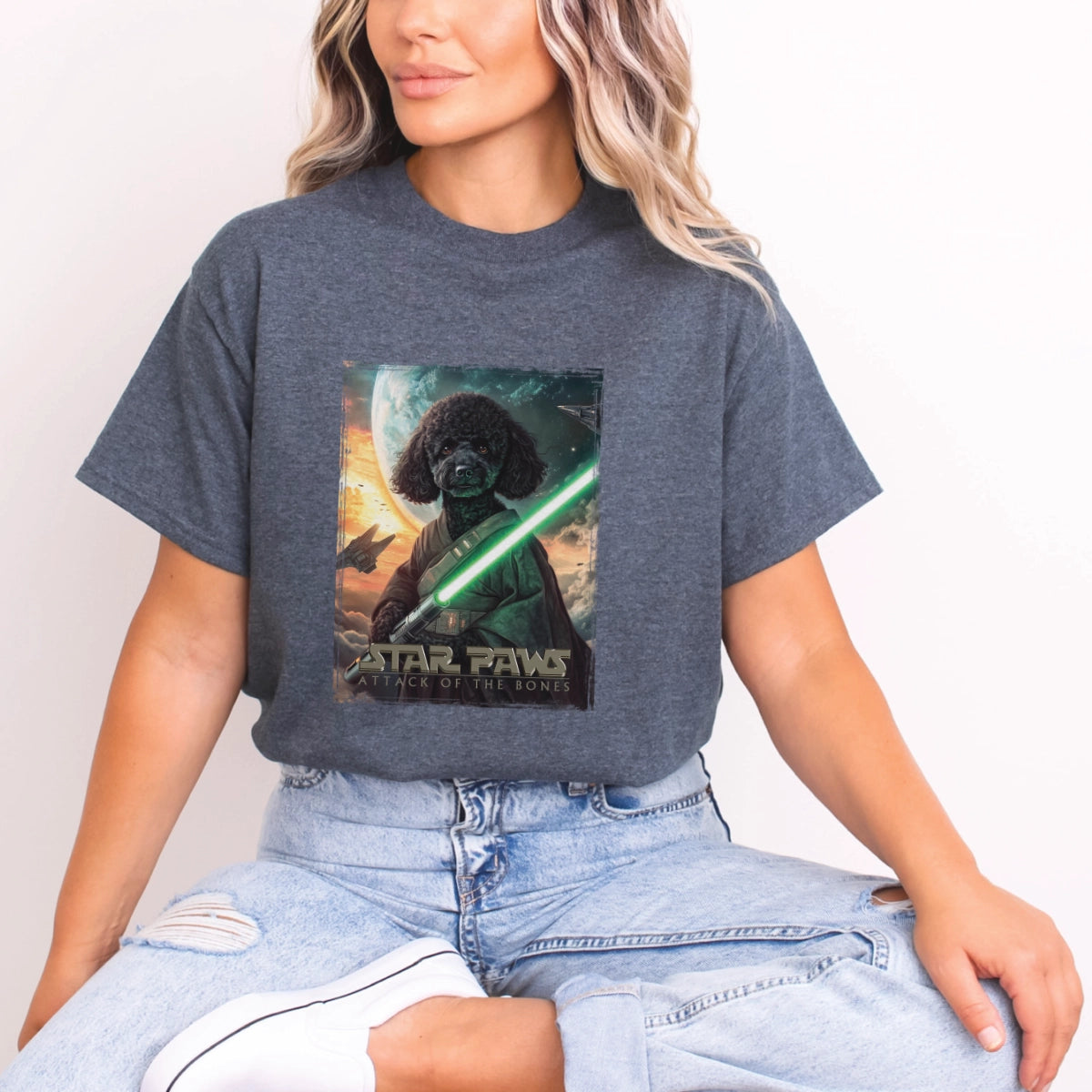 Poodle #2 Star Paws Unisex T shirt